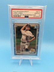 2020 Bowman Draft – Jared Jones #BD-70 Sky Blue Refractor – PSA 10