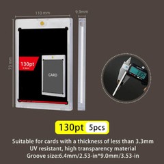 5Pcs 35 55 75 100 130 180 360Pt Magnetic Card Holders One Touch For Trading Card