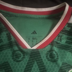 adidas Mexico National Team Soccer Jersey Green Long Sleeve Patch Size M
