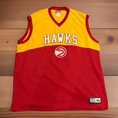 Vintage ATLANTA HAWKS Hardwood Classic Majestic Stitched JERSEY Men&rsquo;s 3XL
