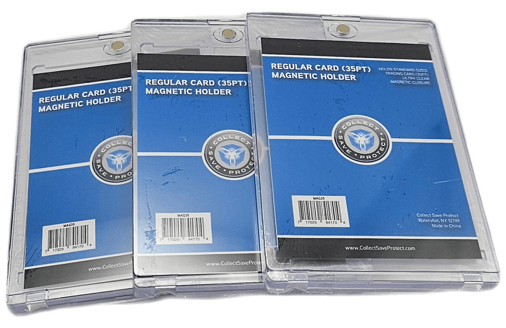 (3-Pack) CSP Regular Card 35pt Magnetic Card Holder For Standard Sized Cards