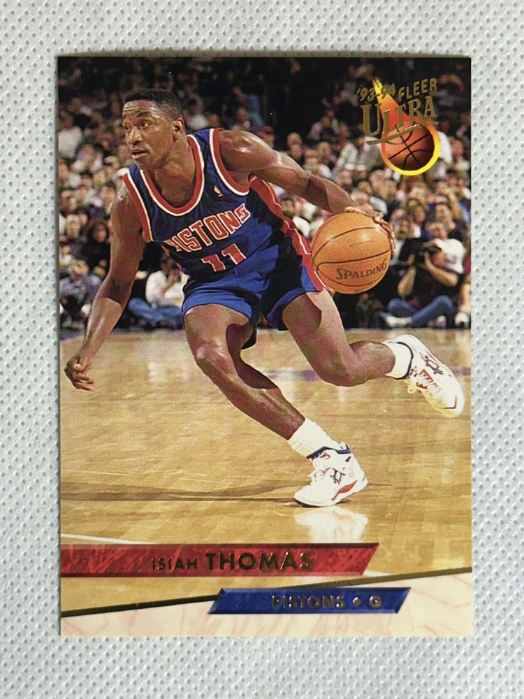 1993-94 Fleer Ultra Isiah Thomas #62 Basketball Card Detroit Pistons HOF