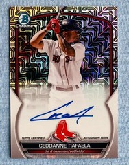QTY AVL Ceddanne Rafaela Auto Bowman Chrome Mojo Refractor Autograph Prospect