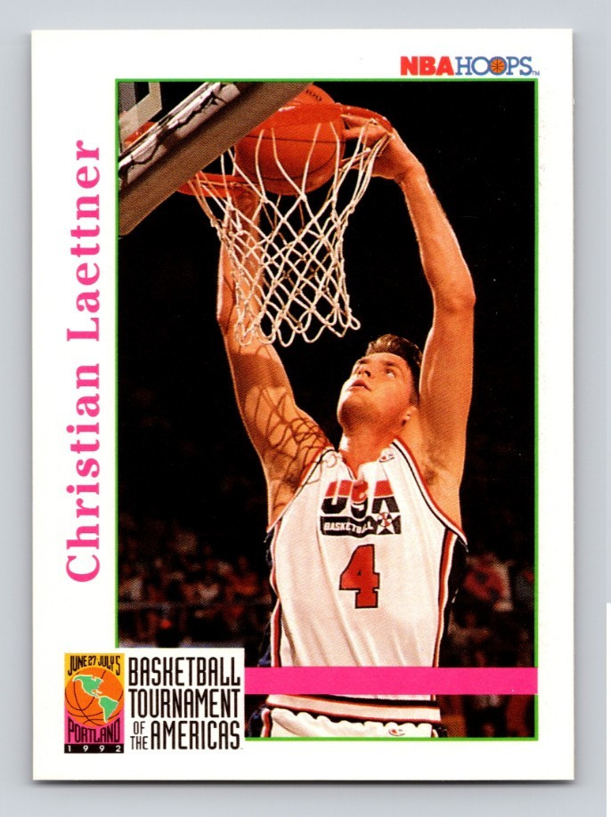 1992-93 NBA HOOPS Basketball Card #342 – Christian Laettner – Team USA