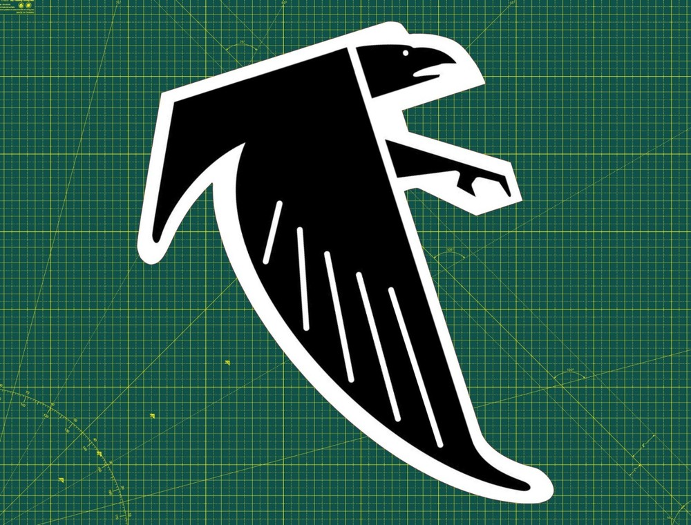 Atlanta Falcons Throwback Water Proof UV Safe Glossy Vinyl Decal / Sticker
