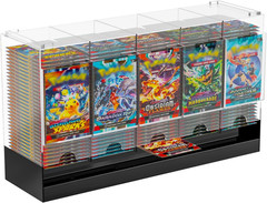 5-Slot Acrylic Booster Pack Dispenser for TCG & Sports Cards, Holds 200 Packs