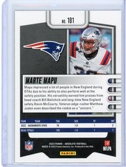 2023 Panini Absolute Rookie Marte Mapu Red Squares RC 360/499 #181 Patriots