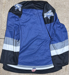 Idaho Steelheads ECHL Hockey Blue / Black / White Jersey Size 2XL / XXL Made USA