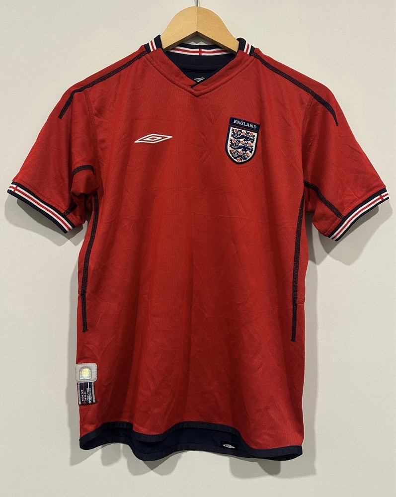 Umbro England National Team Soccer Jersey Red/Navy/White Short Sleeve Youth (L)