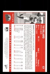 Signed Baseball Card Auto Tim Dillard 2008 MultiAd Nashville Sounds #11