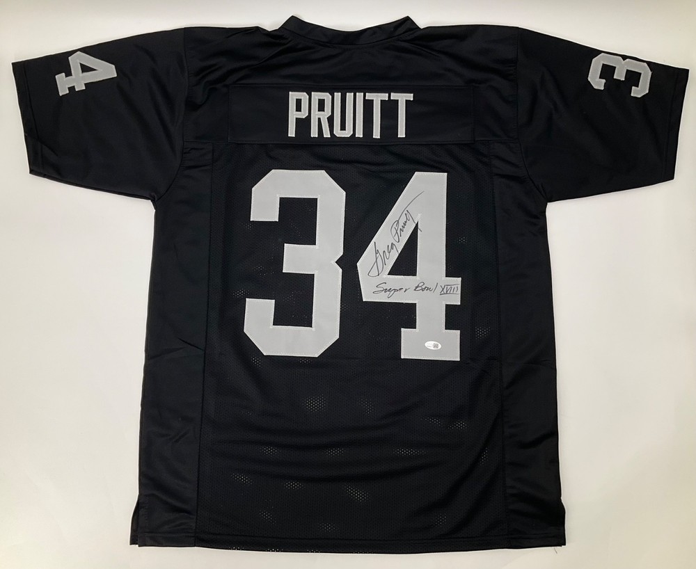 GREG PRUITT LOS ANGELES RAIDERS SIGNED CUSTOM STITCHED JERSEY JSA WITNESS COA