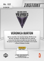 2026 Panini Instant WNBA Veronica Burton #103 ~ Golden State Valkyries ~ PR 78