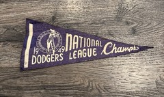 1949 National League Champions Brooklyn Dodgers Felt Pennant 9 Inches