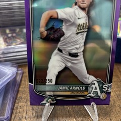 2025 Bowman Draft – Chrome Jamie Arnold #BDC-30 Purple Refractor /250 (RC)