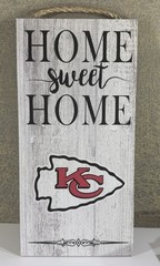 Kansas City Chiefs “Home Sweet Home” Collectors 12”x6” Wooden Plaque