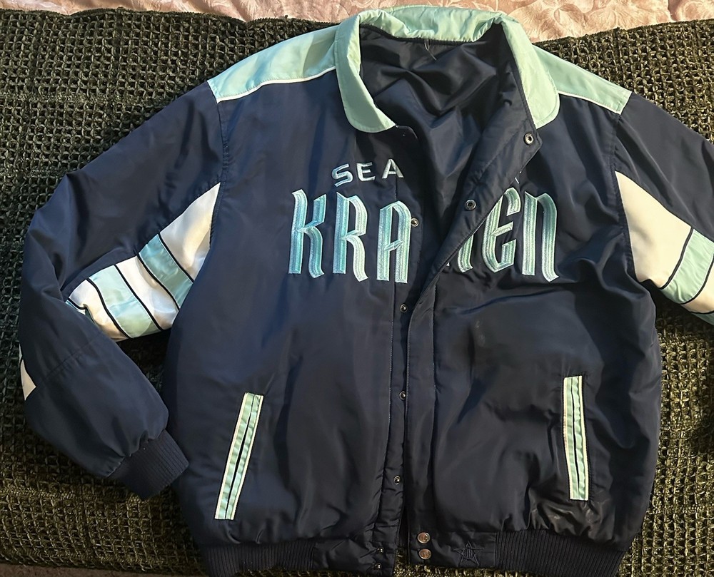 Seattle Kraken XL Men’s Jacket JH Designs NHL Excellent 53” Chest Warm Coat