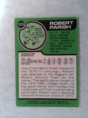 1977 Topps Robert Parish #111 Rookie Basketball Card Golden State Warriors