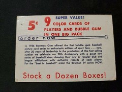 RARE 1955 BOWMAN Dick Cole Advertisement Promotional Cut Card