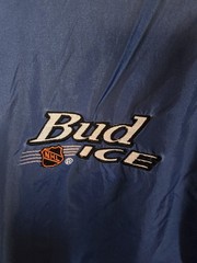 Vintage Bud Ice NHL Pro Player Reversible Jacket 90s Navy Black XXL *Read*