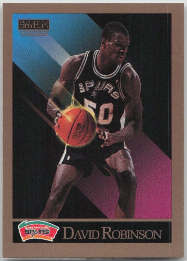 David Robinson 1990-91 SkyBox #260 Spurs Red Ink Back Error NM
