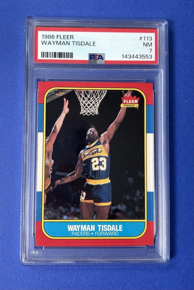 1986 Fleer Wayman Tisdale Indiana Pacers #113 PSA 7 NM