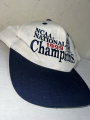 UConn Huskies Basketball 1999 NCAA National Champions Snapback Hat White Blue