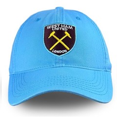 West Ham United Classic Hat Adjustable Crest Sky Blue Cap 1863FC New