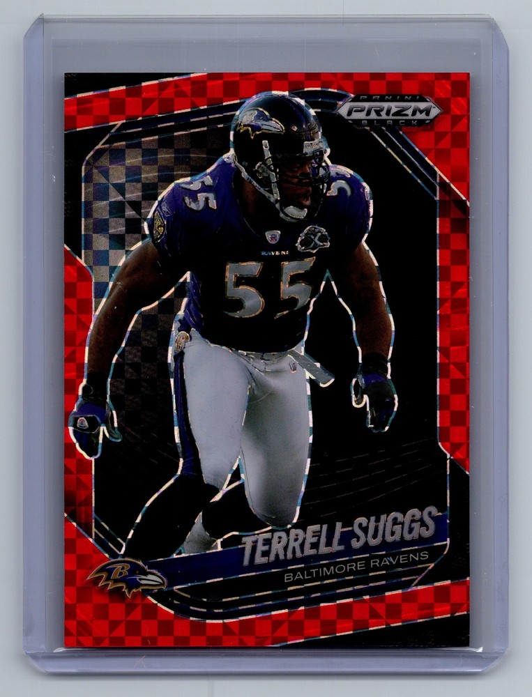 2025 Panini Prizm Black #9 Terrell Suggs Prizms Red Power #/75