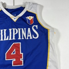 Pilipinas Basketball Jersey Philippines FIBA #4 Jimmy Alapag Men’s L