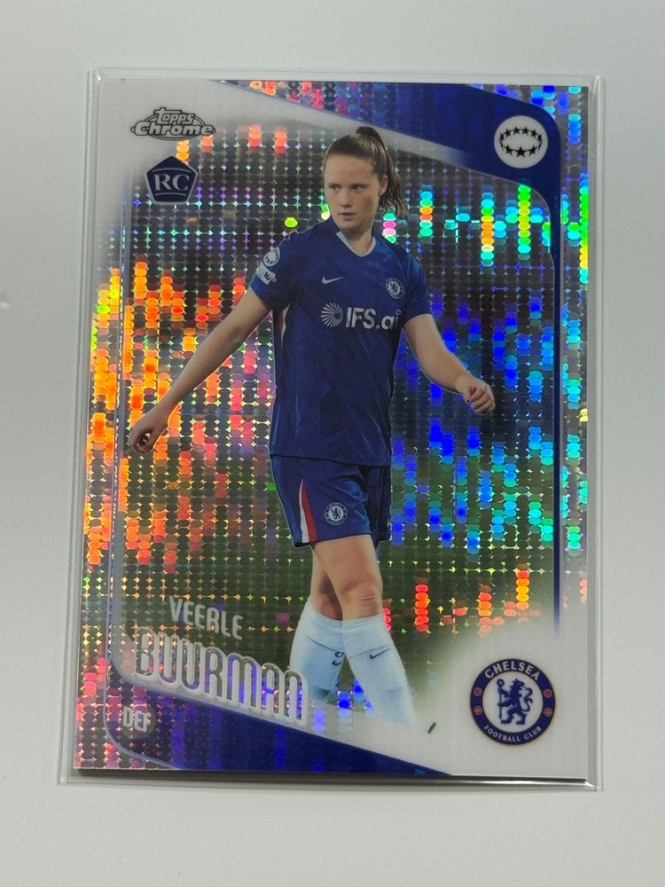 2025-26 Topps Chrome Women&rsquo;s UWCL Pulsar #9 Veerle Buurman Rookie