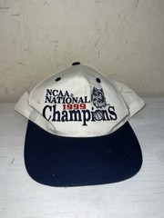 UConn Huskies Basketball 1999 NCAA National Champions Snapback Hat White Blue