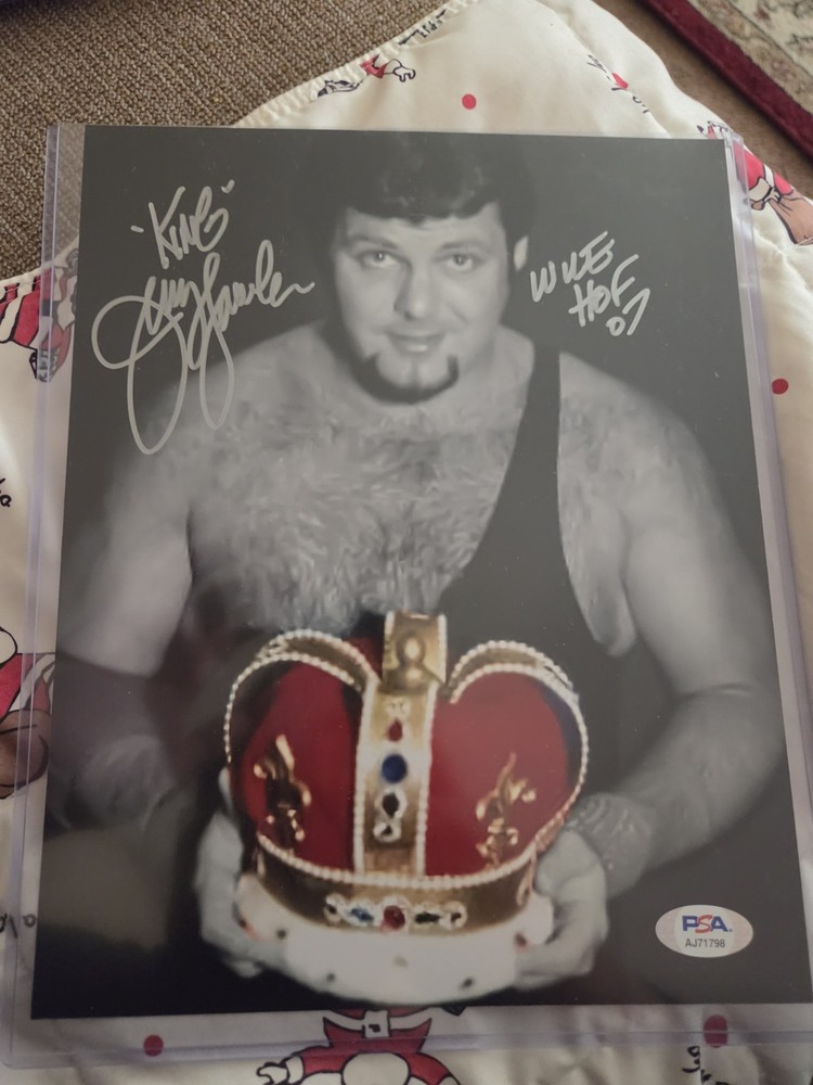 Jerry The King Lawler 8×10 Autograph W/ PSA Certification with Inscription