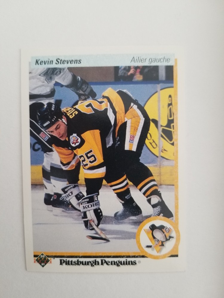 1990-91 Upper Deck French Hockey #14 Kevin Stevens Rookie Pittsburgh Penguins