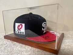 Hat Display Case Acrylic & Solid Wood Baseball Sport Cap Riser Clear Stand Box