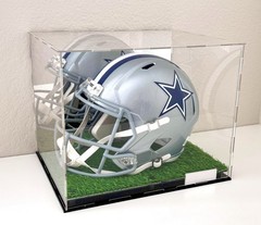 Full Size Camouflage Acrylic Football Helmet Display Case Camo Base, Back Mirror