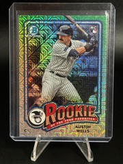 Austin Wells – (RC) -2024 Bowman Chrome, ROY Favorites, Mojo – Yankees, #ROY-2