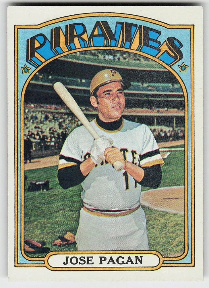 1972 Topps #701 Jose Pagan BASEBALL Pittsburgh Pirates