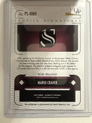 2025 Panini Silhouette Football MARIO CRAVER #PS-NMH NM
