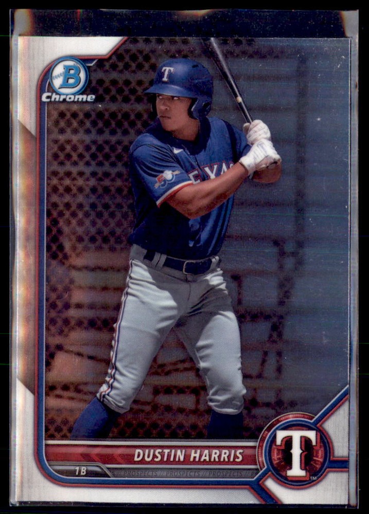 2022 Bowman Chrome Dustin Harris Texas Rangers #BDC-41 5 Card Lot