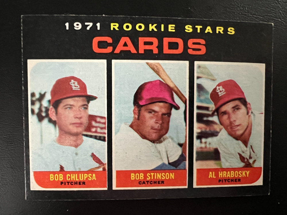 1971 Topps Cardinals Rookie Stars #594 Bob Chlupsa Bob Stinson Al Hrabosky (RC)