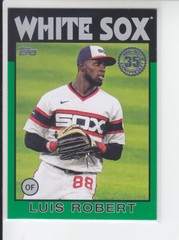 2021 Topps Series 1 Luis Robert 1986 Green Parallel White Sox 86b-75