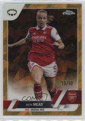 2022 Chrome UEFA Women&rsquo;s Champions League Sapphire Gold 19/50 Beth Mead #81 07r2