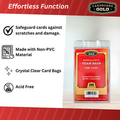 200 (2 Packs) CBG Premium Resealable Ultra Team Bags Toploader Sleeves Pro – New