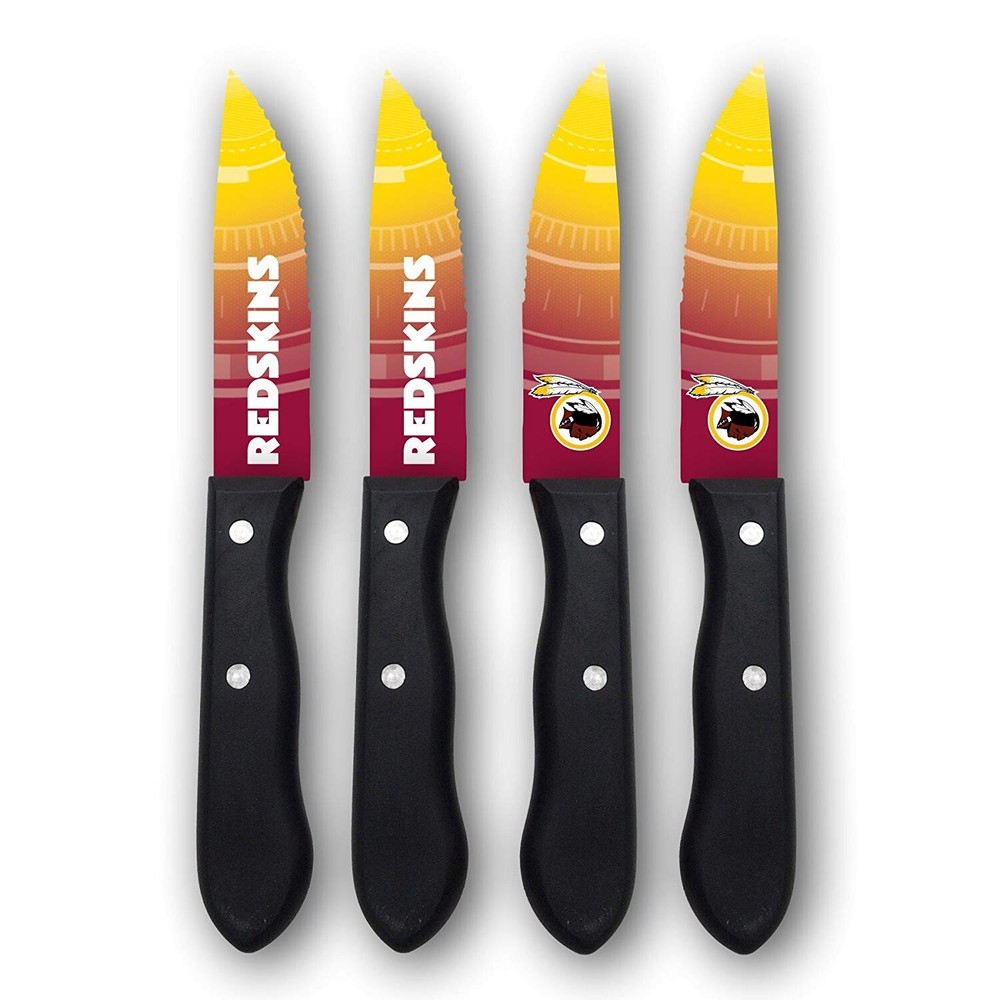 Washington Redskins Steak Knife Set – 4 Pack [NEW] NFL Chef Kitchen Knives