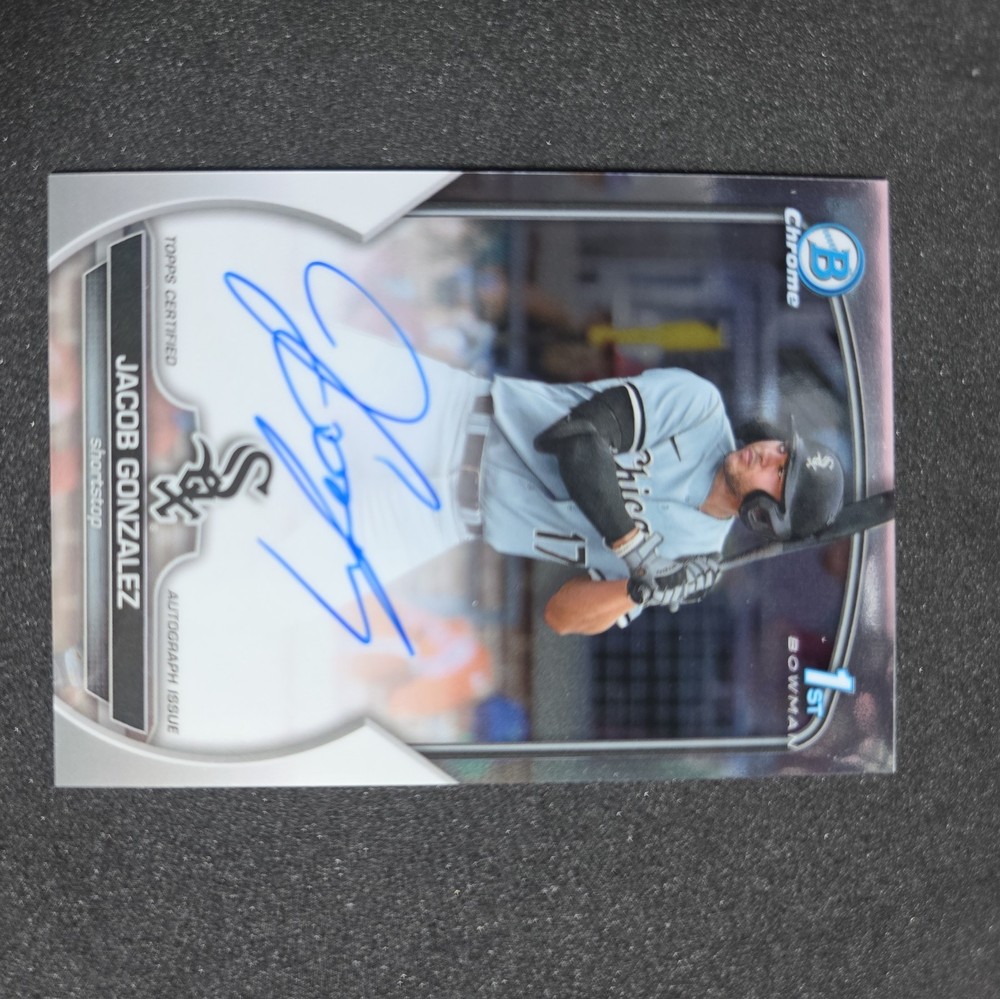 2023 Bowman Draft Chrome – 1st Auto #CPA-JGO Jacob Gonzalez – Chicago White Sox