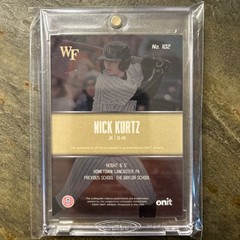 Nick Kurtz 2024 Onit Wake Forest Signature Series /100 AUTO #102 ROY AL Athletic