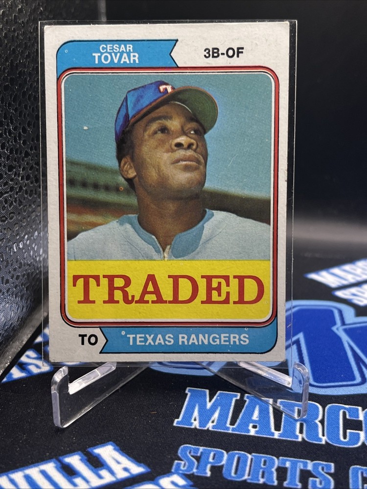 1974 Topps Baseball Cesar Tovar Traded Card #538T Texas Rangers EX+