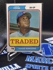 1974 Topps Baseball Cesar Tovar Traded Card #538T Texas Rangers EX+