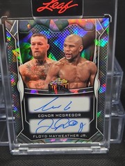 Conor McGregor Floyd Mayweather Jr 2025 Leaf Metal Authentics Silver Auto 1/10