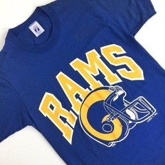 Remake Los Angeles Rams Helmet 90s Vtg Retro T shirt Super Bowl HN6740